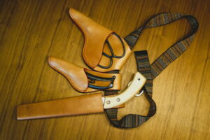 ハンドメイドオリジナル剪定革ケース3点セット