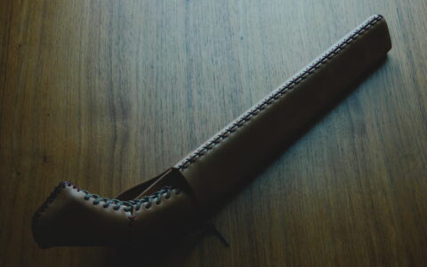 ハンドメイド剪定鋸土佐片盛用革ケース