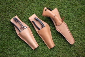 ハンドメイドオリジナル剪定革ケース3点