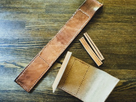 刈込鋏用ハンドメイド本革ホルダー分解
